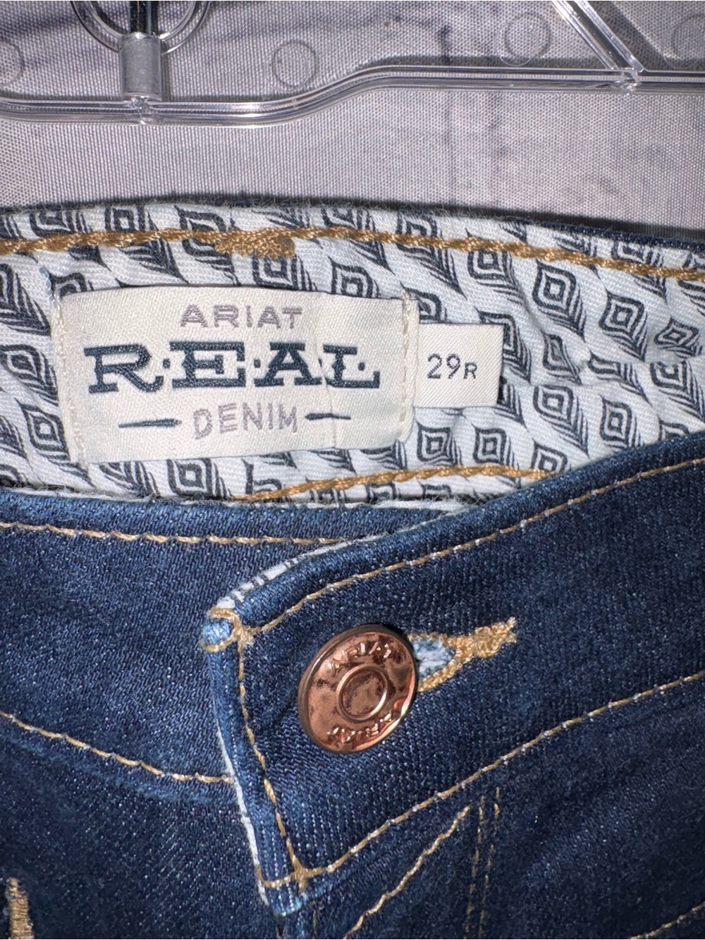 Ariat Jeans High Rise Flare 29R Dark Wash Inseam 31 Women’s Cowgirl Western - Picture 3 of 16